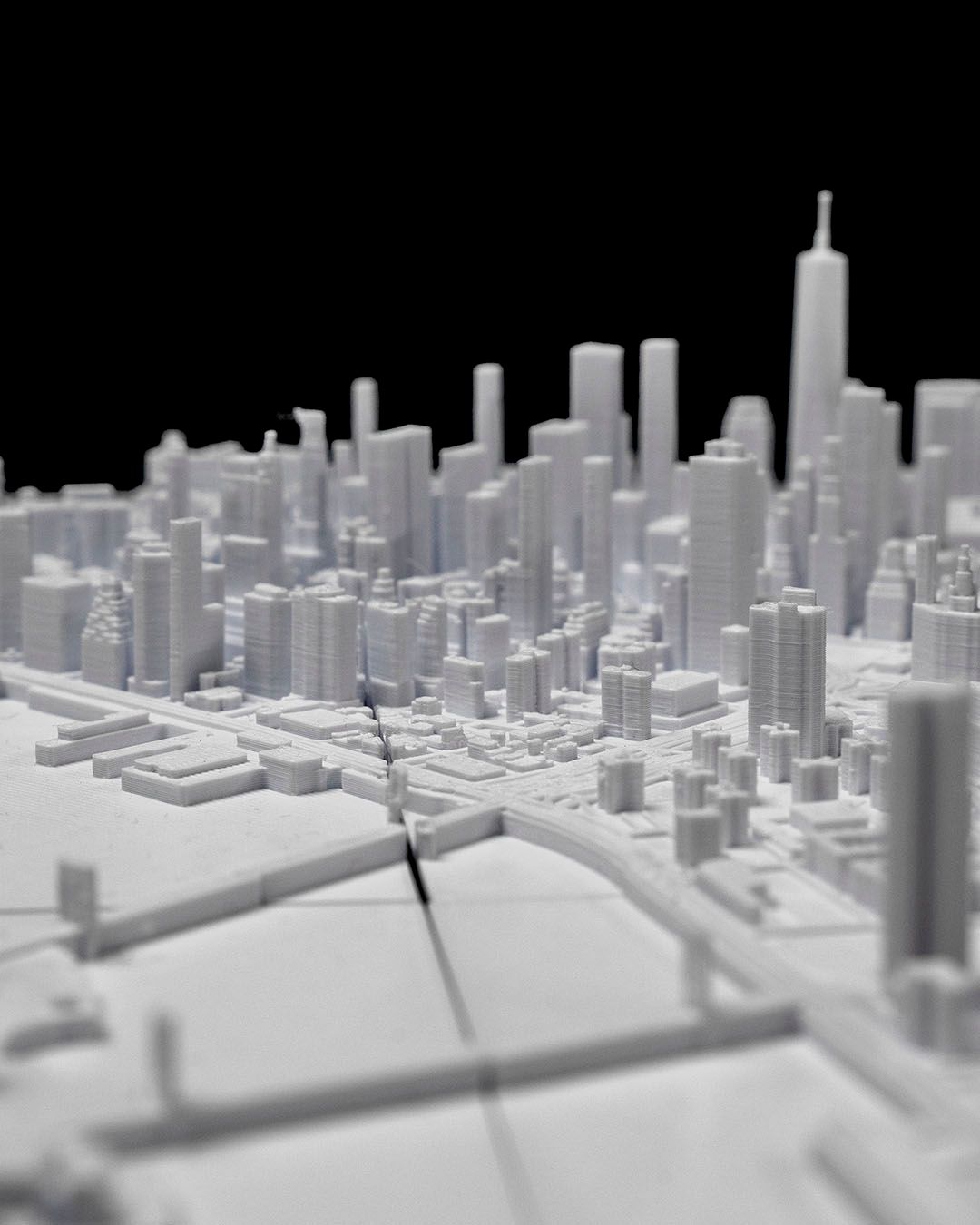 Manhattan 3D Stadt-Skyline Dekorative Minimalistische Wandtafel Manhattan