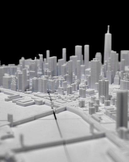 Manhattan 3D Stadt-Skyline Dekorative Minimalistische Wandtafel Manhattan