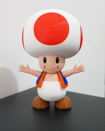 Super Mario Toad Bemalte Figur