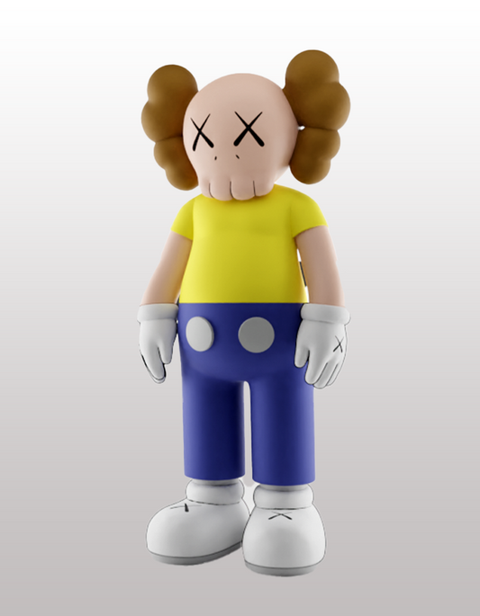 Kaws Rick and Morty Boyalı Figür Kaws Morty Figür Büyük Boy 20CM