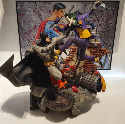 Batman vs. Joker Kampf Figur DC Batman und Joker Kampf Objekt 25CM Großformat