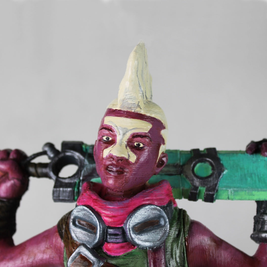 LOL Ekko Bemalte Figur League of Legends Zeitbrecher Junge Figur Groß 25CM