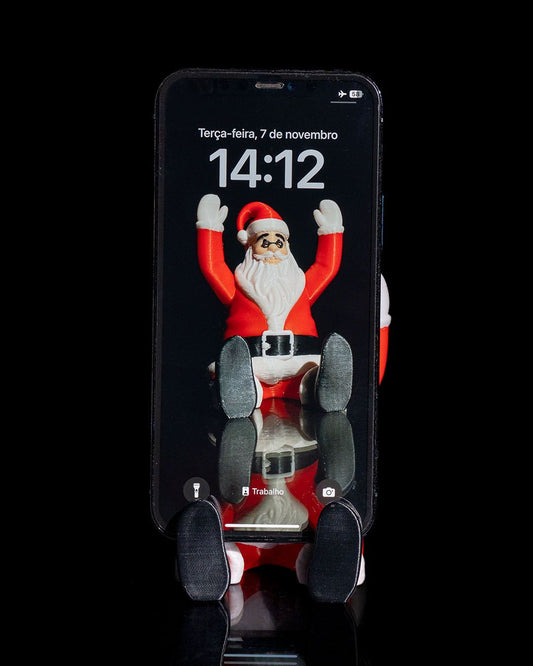 Yılbaşı Hediyesi Telefon Standı Noel Baba Masaüstü Telefon Standı 10CM