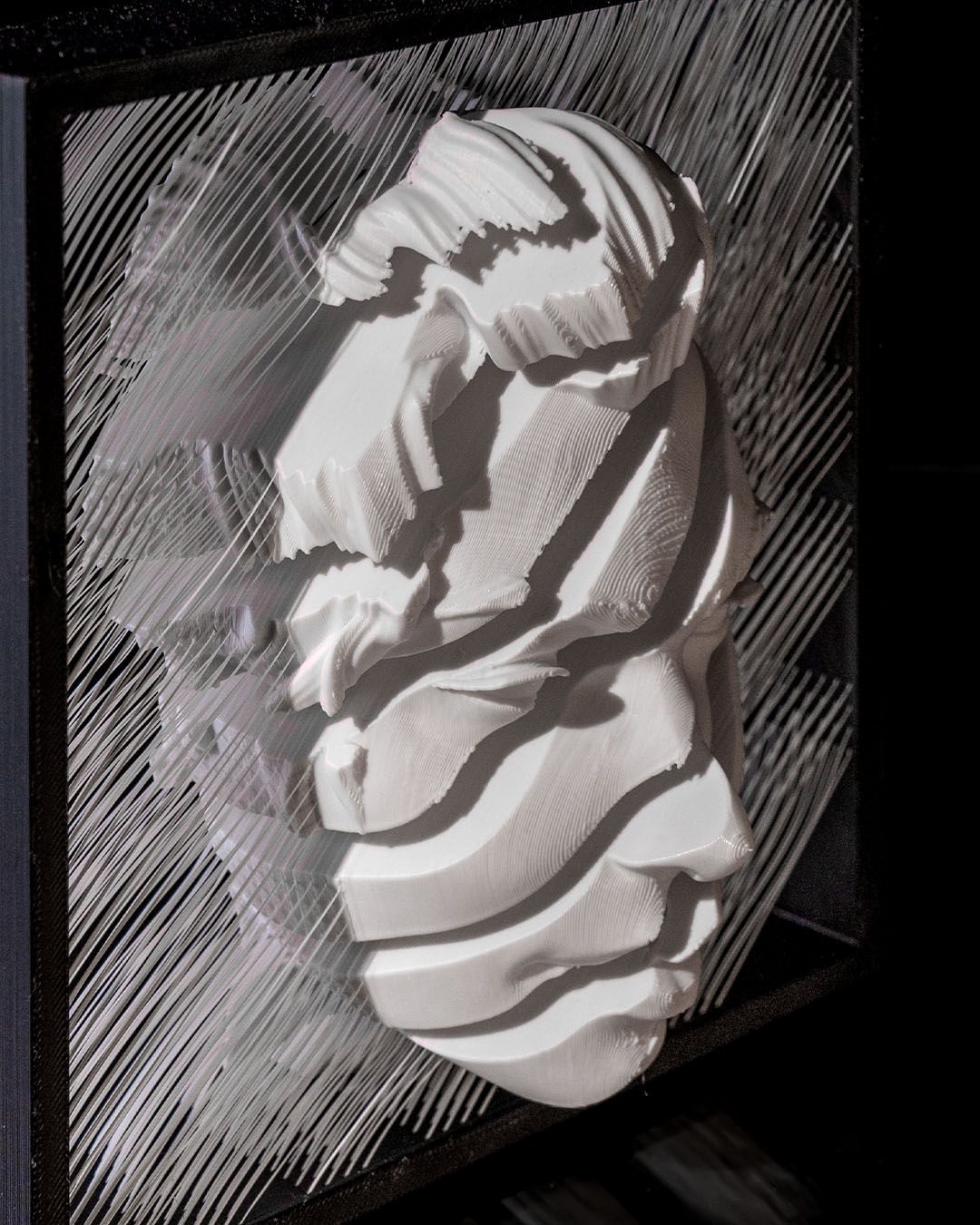 Illusion Damen Gesicht Dekoobjekt Noir Modernes Dekoobjekt 16 CM