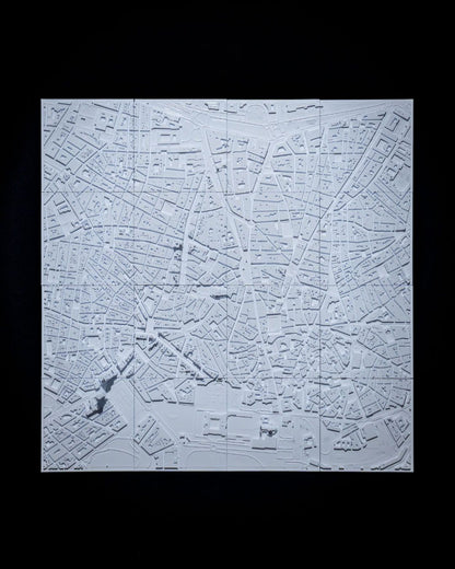 Madrid 3D-Stadtsilhouette Dekorative Minimalistische Wandtafel Madrid Bild