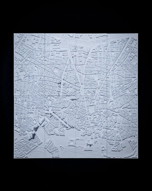 Madrid 3D City Skyline Decorative Minimalist Wall Art Madrid Painting