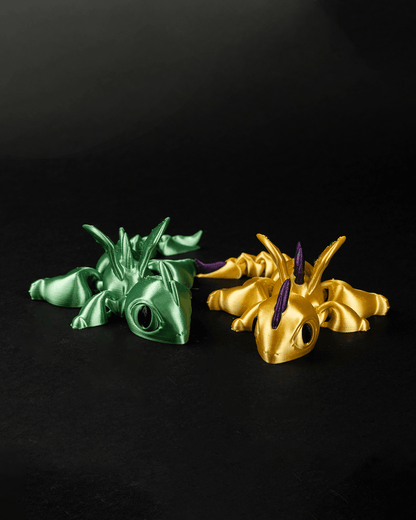Niedlicher Drache 2er Set Beweglicher Flügel Drachen Bewegliches Spielzeug 8CM