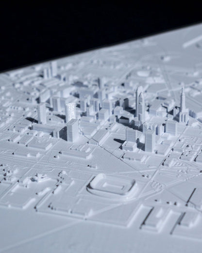 Cleveland Dreidimensionale Stadt-Skyline Dekorative Minimalistische Wandtafel Cleveland