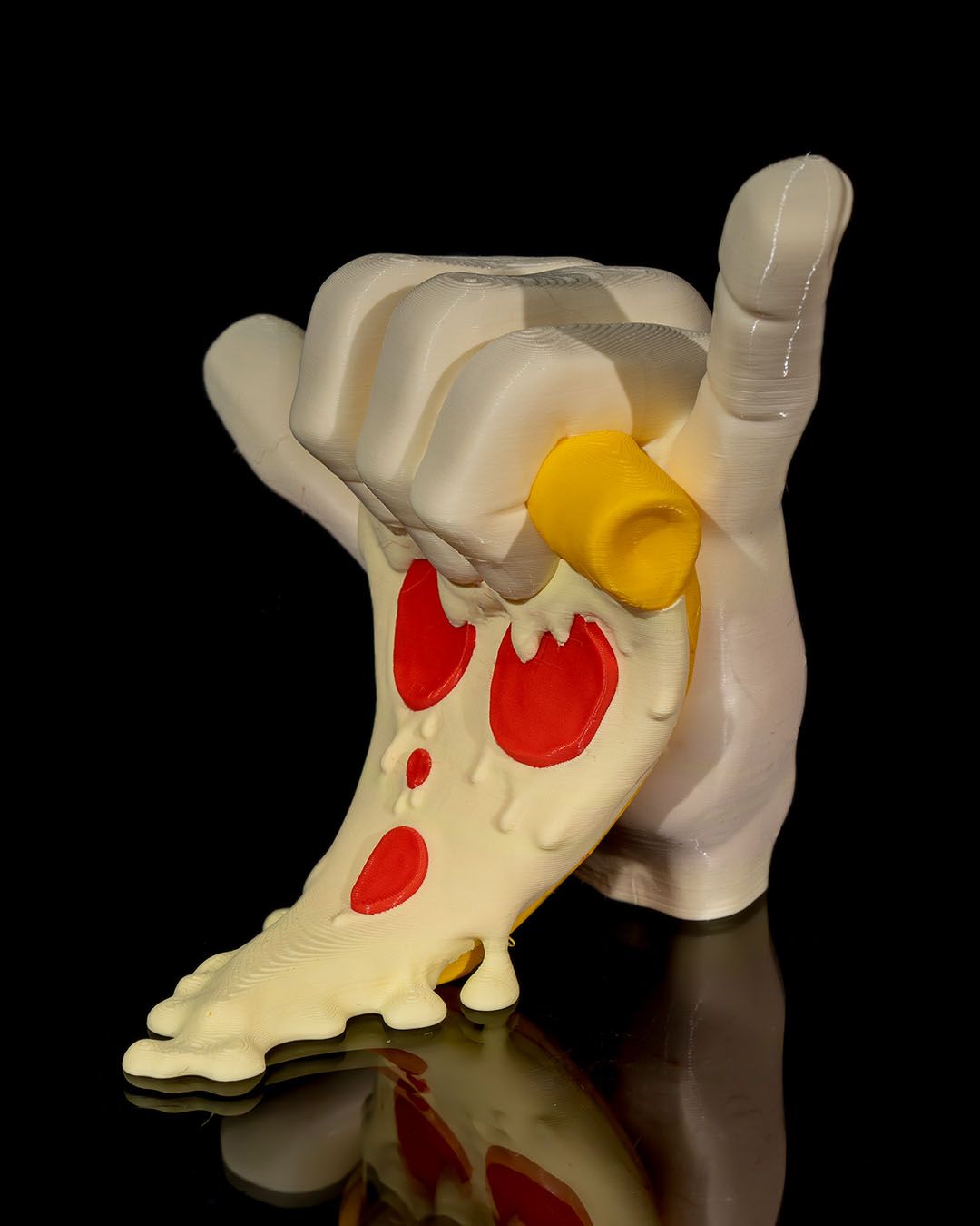 Ninja Turtles Pizzastück bemalte Figur italienische Pizza Desktop-Dekoration O
