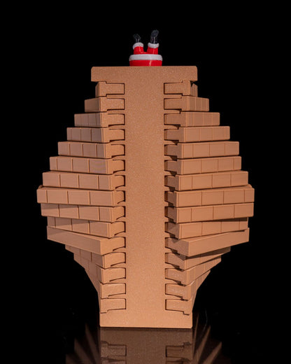 Geschenk-Aufbewahrungsbox für Neujahr, Weihnachtsmann-Aufbewahrungsbox im Kamin, Groß, 20CM