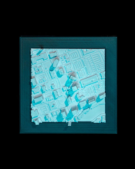 Tampa 3D Stadt-Skyline Dekorative Minimalistische Wandkunst Tampa Gemälde
