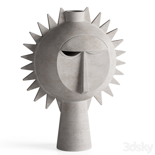 Aztek Sonnenvase Hartplastik 3er-Set Dekorative Skandinavische Vase Groß 25CM