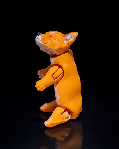 Bewegliche Süße Hund Pembroke Welsh Corgi Bemalte Spielzeugfigur 15 CM