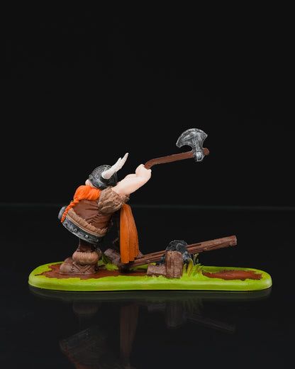 Skaninavischer Axtwerfender Wikinger-Zwerg Actionfigur