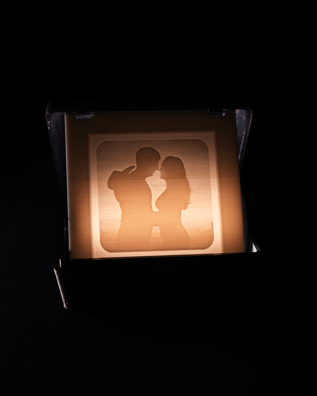 Personalisiertes romantisches Valentinstagsgeschenk – Leuchtende Fotobox für Erinnerungen