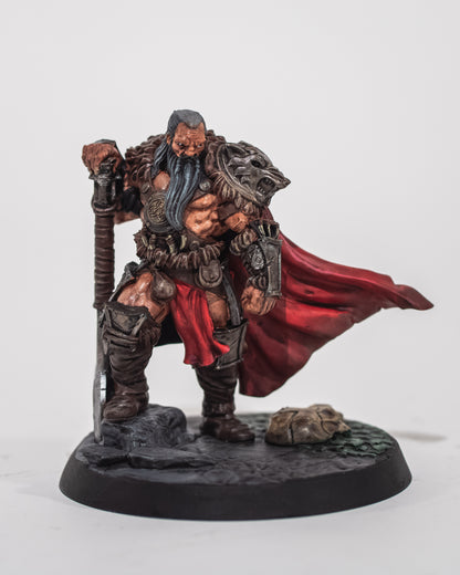 Armeen von Gielinor Barbaren-Häuptling Bemalte Figur Barbar-Häuptling Figur Groß