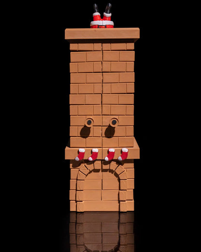 Geschenk-Aufbewahrungsbox für Neujahr, Weihnachtsmann-Aufbewahrungsbox im Kamin, Groß, 20CM