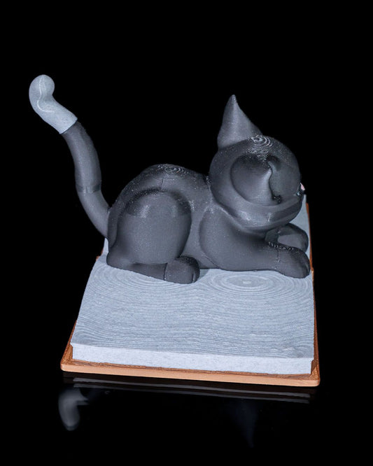Katzenförmiges Buch, dekoratives Objekt, 18 cm
