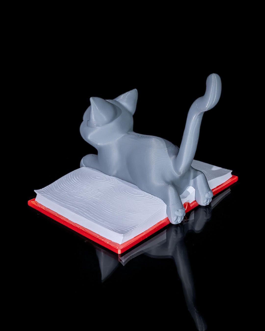 Katzenförmiges Buch, dekoratives Objekt, 18 cm