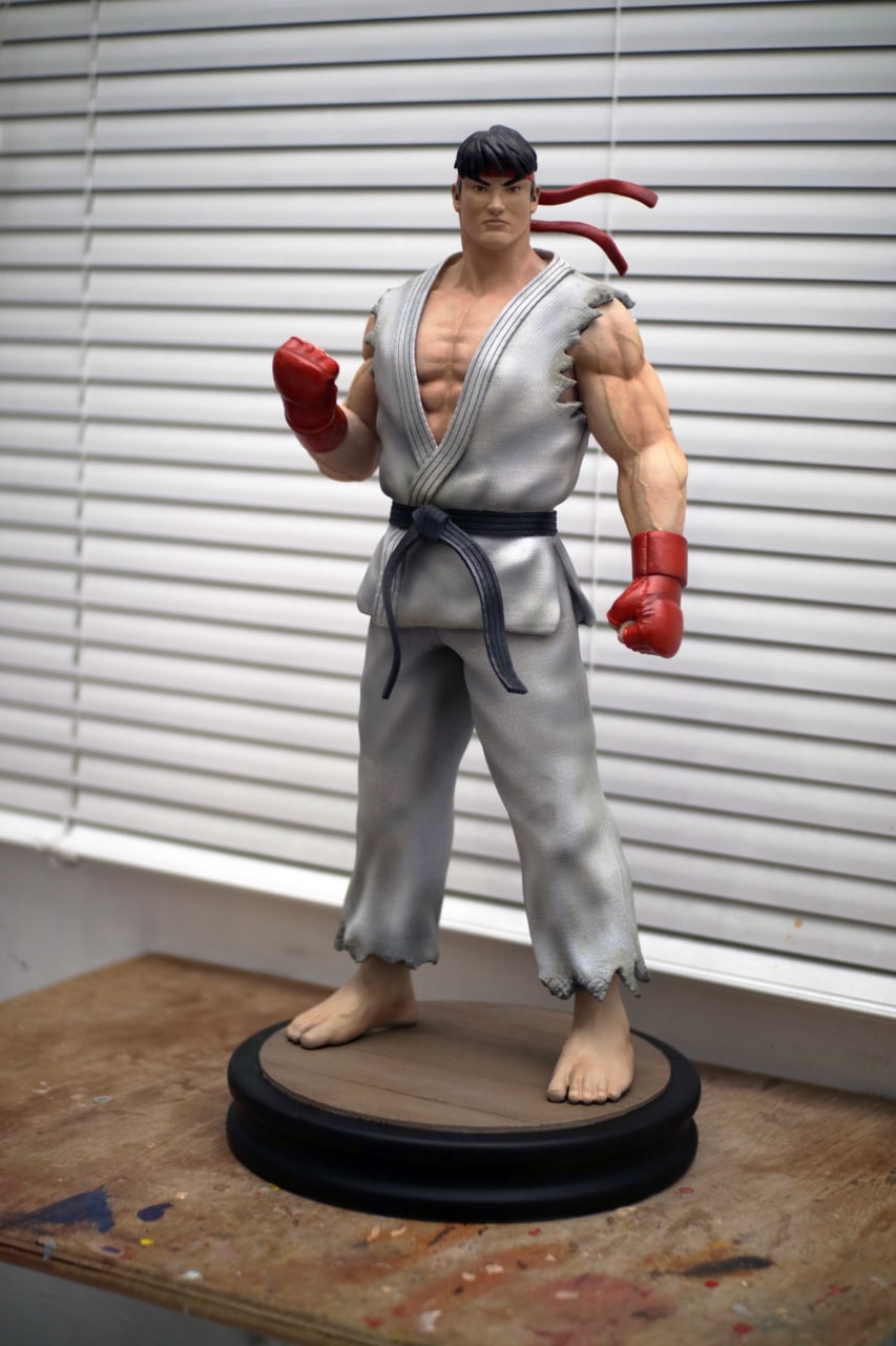 Street Fighter Ryu Bemalte Figur Street Fighter Ryu Hoshi Figur Groß 25CM