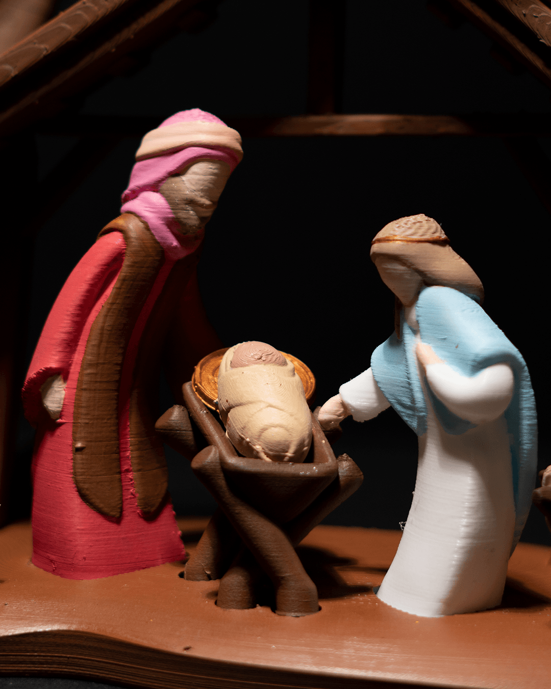 Weihnachtsdekoration Minimalistisches Krippenset