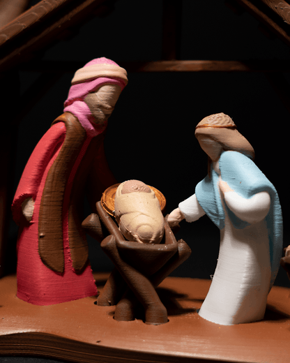 Weihnachtsdekoration Minimalistisches Krippenset
