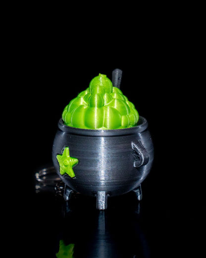 Halloween Hexenkessel Schlüsselanhänger Tasche Deko 5CM