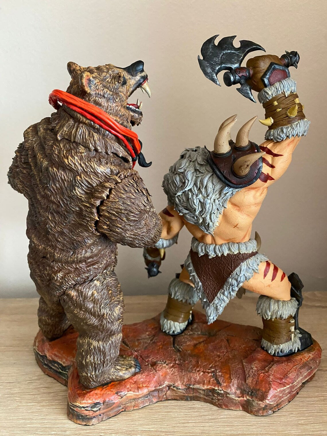 World Of Warcraft Rexxar und Misha Figur WOW Rexxar und Bär Misha Objekt 25CM Groß