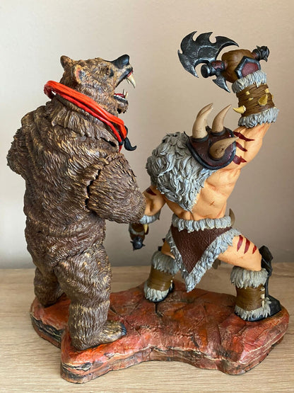 World Of Warcraft Rexxar und Misha Figur WOW Rexxar und Bär Misha Objekt 25CM Groß