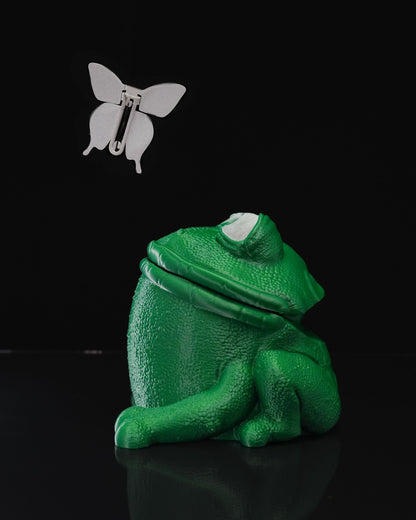 Schmetterling fressender Frosch Bewegliches Spielzeug 16CM
