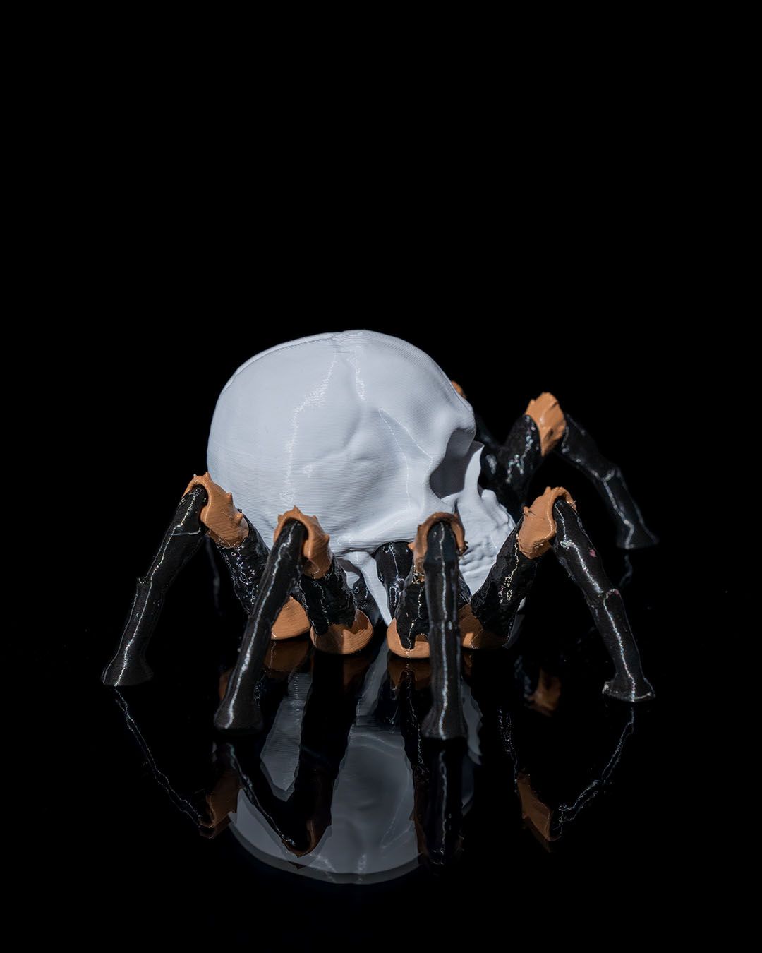 Halloween Totenkopf Spinne Bewegliches Spielzeug Tischdeko 7CM
