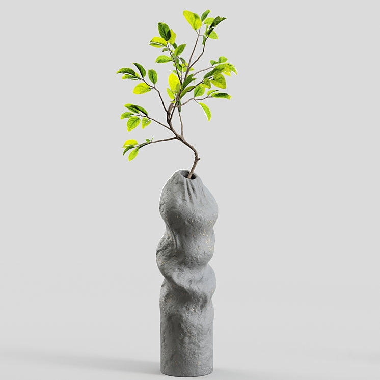 Branch Asymmetrische Vase Groß 25 CM Hartplastik 3er Set Dekorative Asymmetrische Vase