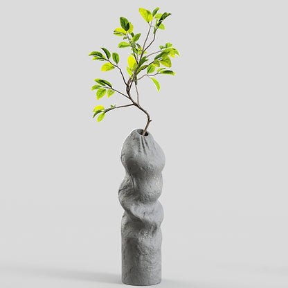 Branch Asymmetrische Vase Groß 25 CM Hartplastik 3er Set Dekorative Asymmetrische Vase