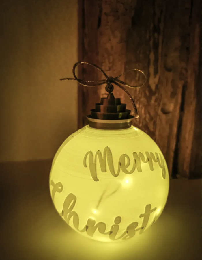 Weihnachtsbaumkugel beleuchtet Merry Christmas Kugel Weihnachtsdeko 8CM