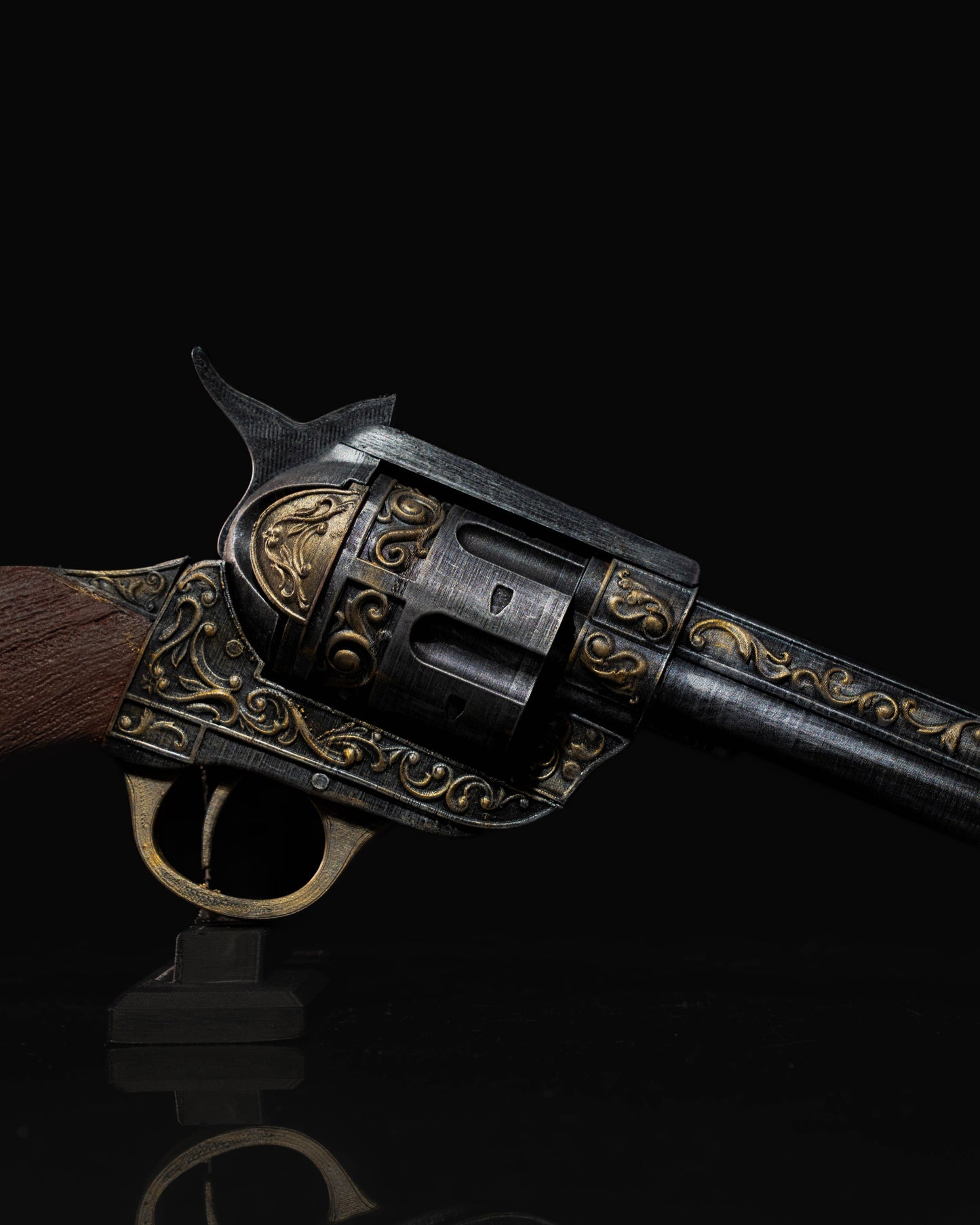 Texas Cowboy Revolver Western Pistole Cowboy Waffe mit Ständer Tischdekoration