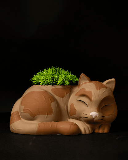 Niedliche Katze 3er Mini-Blumentopf Desktop Dekorationsobjekt