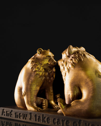 Bruder Bär Mama Bär und Papa Bär Baby Bär Duo Goldene dekorative Tischdekoration