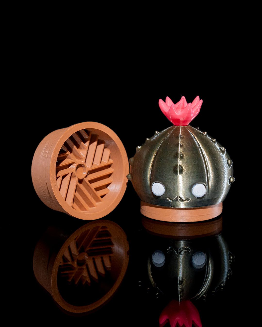 Wüstenblumen Kaktus Gewürzmühle Tabakmühle Grinder 9CM