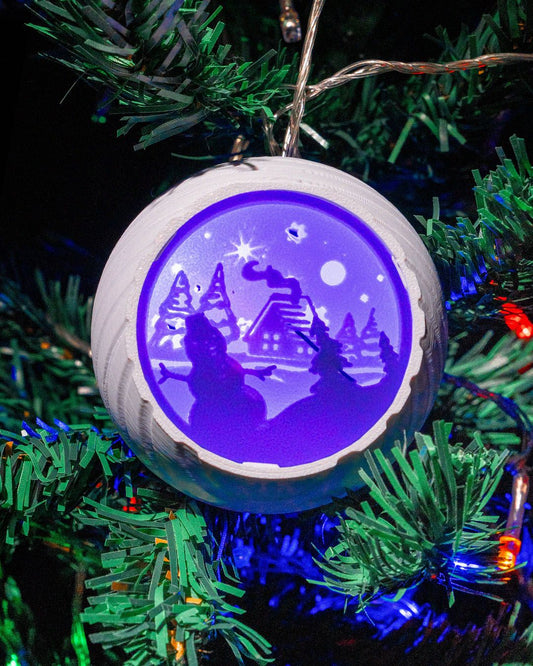 Weihnachtsbaumkugel doppelseitig, 8 cm