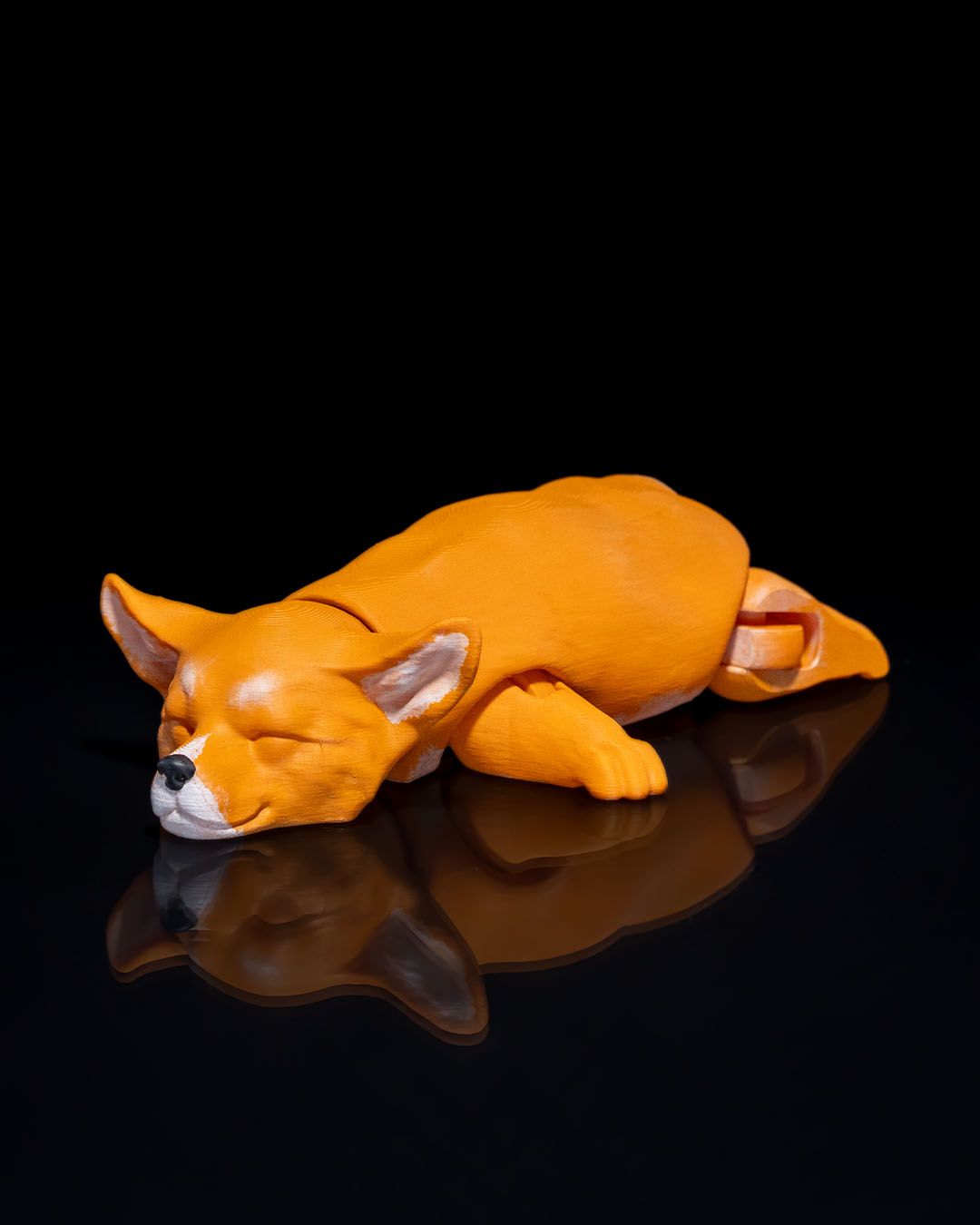 Bewegliche Süße Hund Pembroke Welsh Corgi Bemalte Spielzeugfigur 15 CM