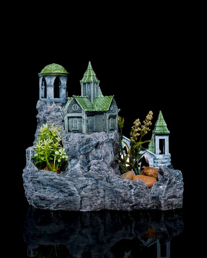 Miniatur-Gartenturm Dekoration für den Schreibtisch, 15 cm, Antik
