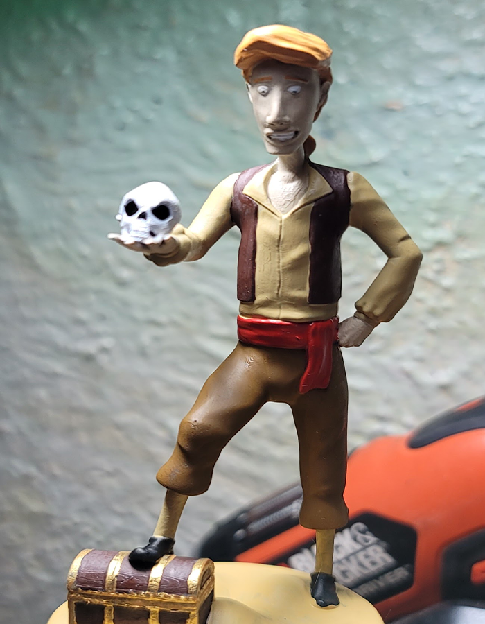 Monkey Island Guybrush Threepwood Bemalte Figur Guybrush Figur 15CM