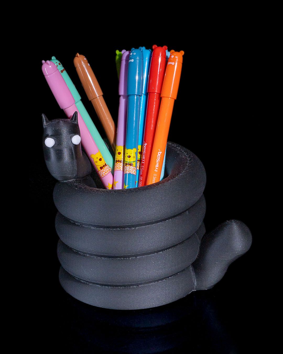 Gothic Katze Desktop Organizer 3er Schreibtisch-Organizer Katze Stiftehalter