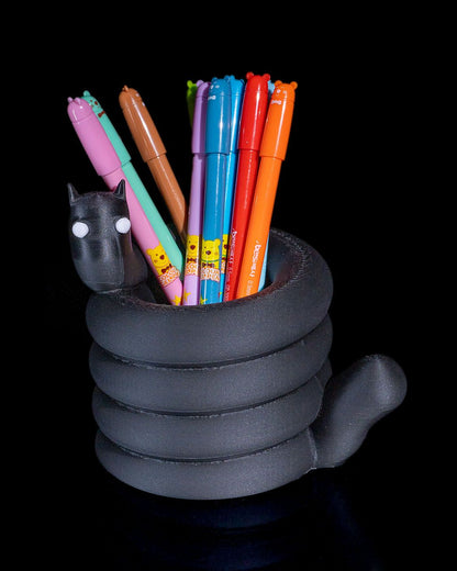 Gothic Katze Desktop Organizer 3er Schreibtisch-Organizer Katze Stiftehalter
