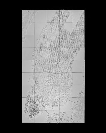 Manhattan 3D Stadt-Skyline Dekorative Minimalistische Wandtafel Manhattan