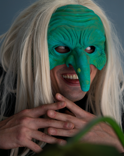 Halloween tragbare Hexenmaske Halloween Maske Halb-Hexenmaske
