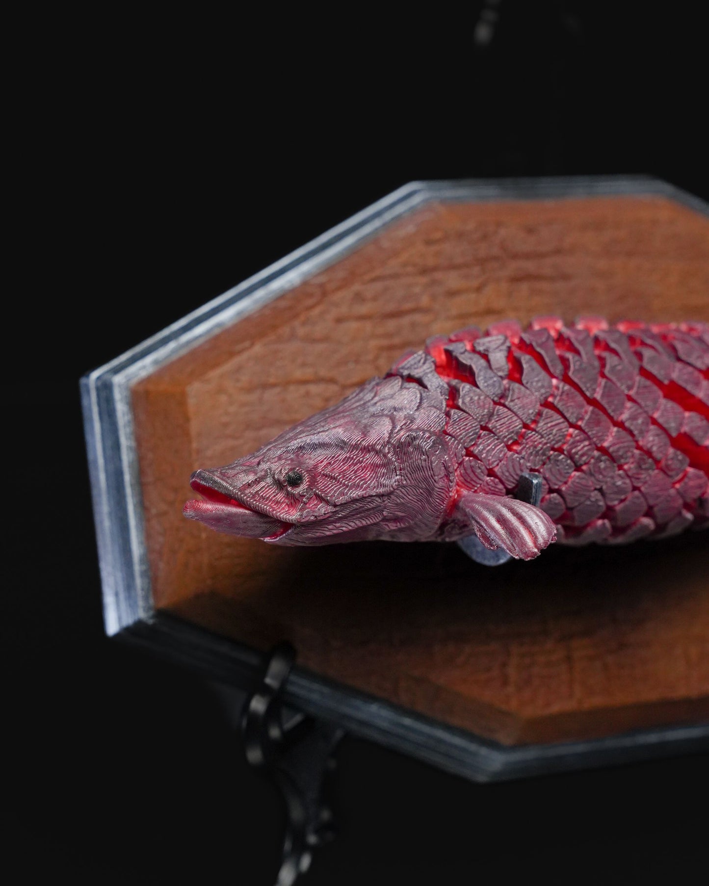 Arapaima Pirarucu Fisch Dekoration Roter Fisch Bewegliches Spielzeug 20CM