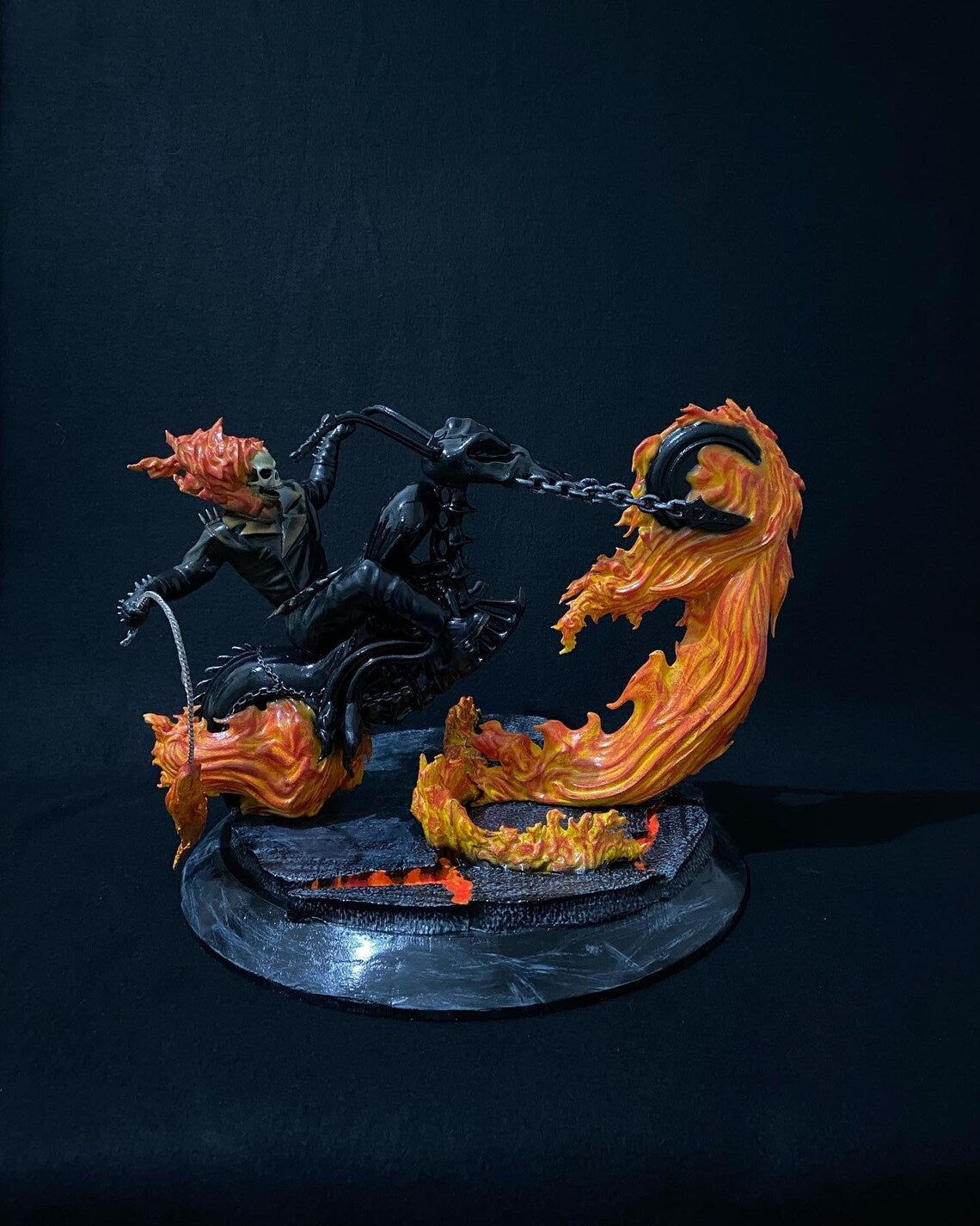 Marvel Ghost Rider Johnny Blaze Figur Geistfahrer 25CM Groß