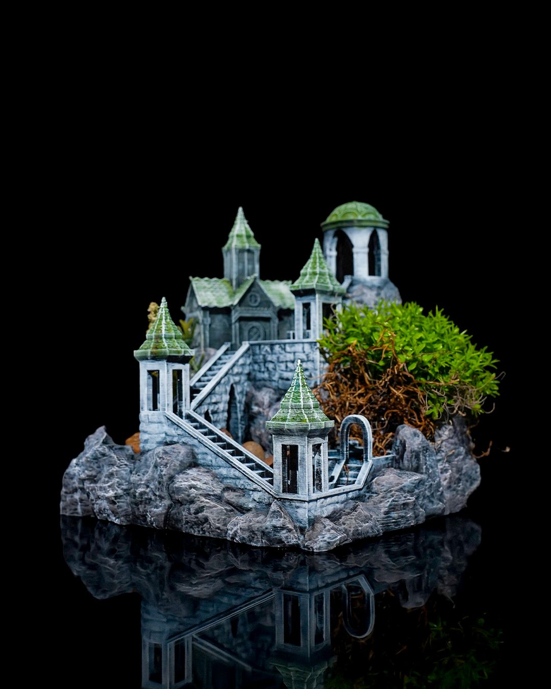 Miniatur-Gartenturm Dekoration für den Schreibtisch, 15 cm, Antik