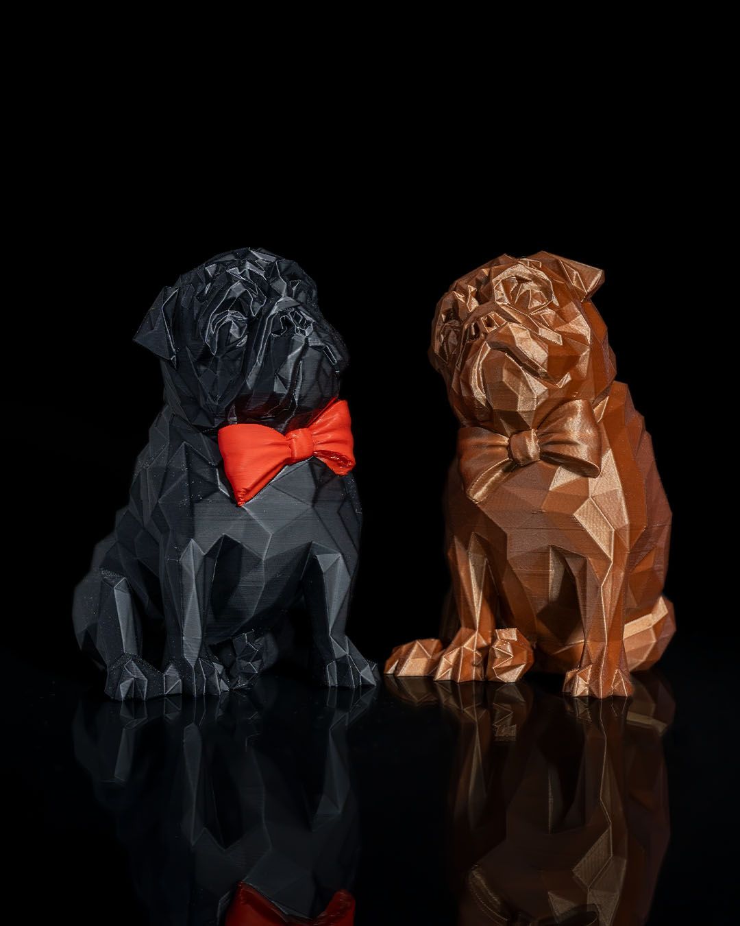 Doppelte Mops Hundefigur Frank Mops Deko Objekt 11CM